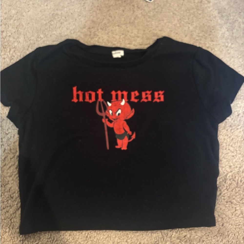 Garage Black and Red Short Sleeve Tee